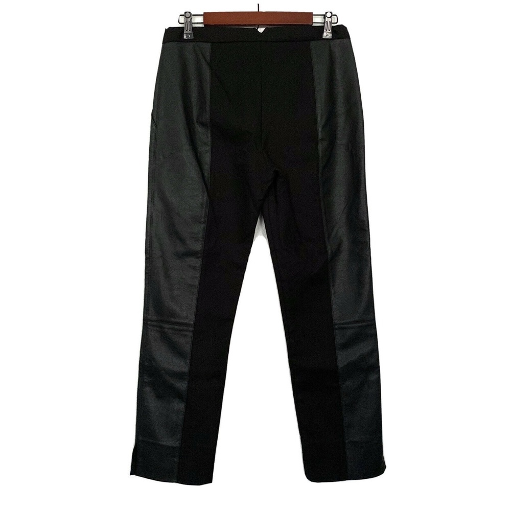 BCBGMaxAzria Brennan Pants Womens Size Small Black Faux Leather Crop High Rise - Picture 7 of 10